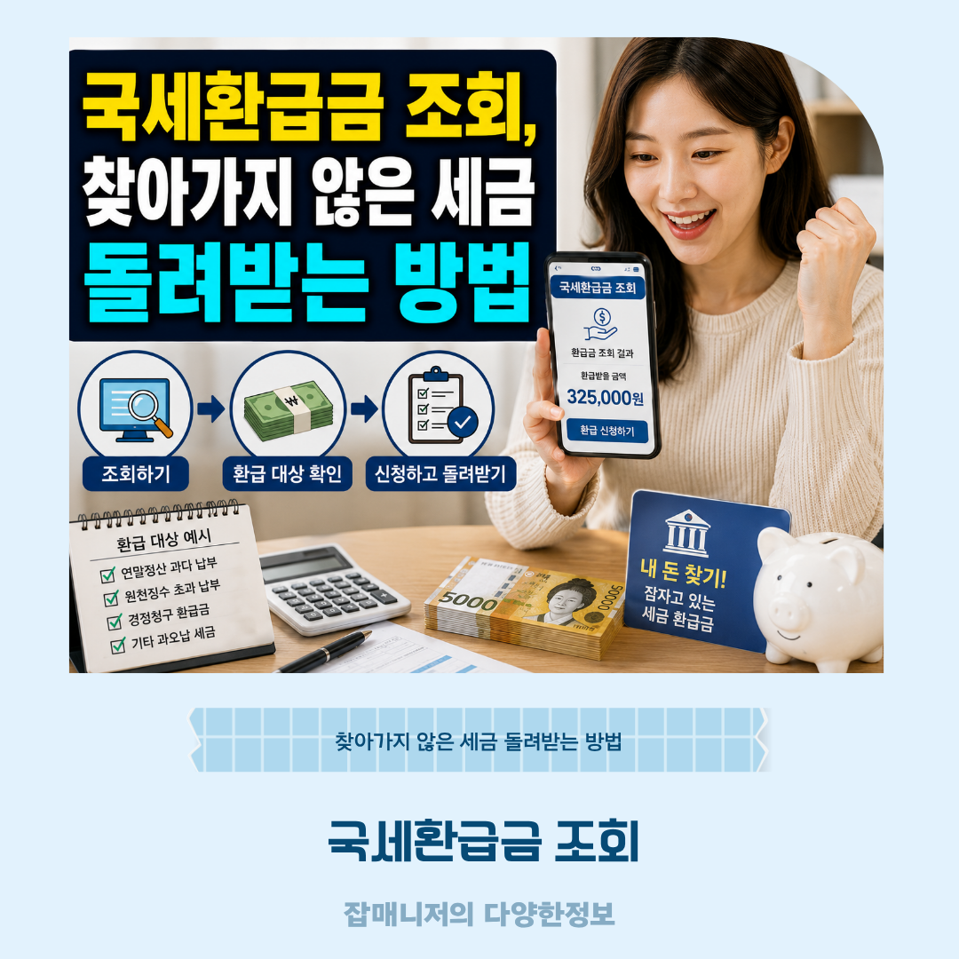 국세환급금 조회, 찾아가지 않은 세금 돌려받는 방법