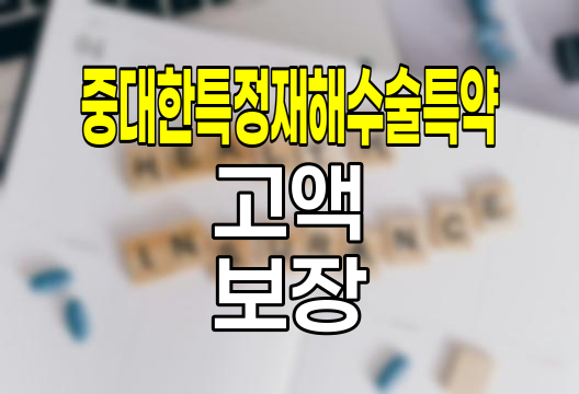 흥국생명 중대한특정재해수술특약, 고액 수술비 보장의 핵심