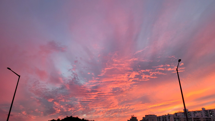 응봉교 명품 저녁노을