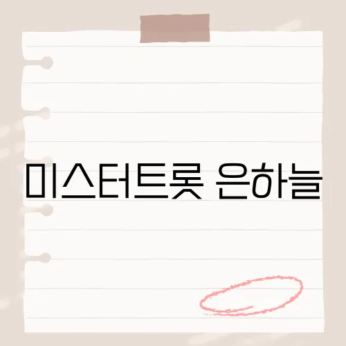 미스터트롯 은하늘, 역주행 깜짝신호?