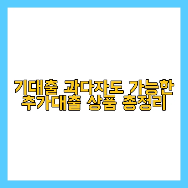 기대출 과다자 추가대출