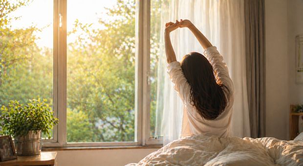 아침에 일어나는 모습