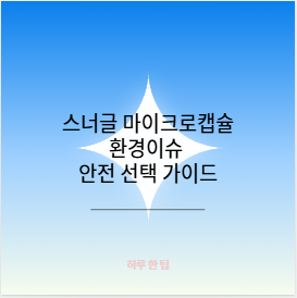스너글 마이크로캡슐 환경이슈 괜찮을까