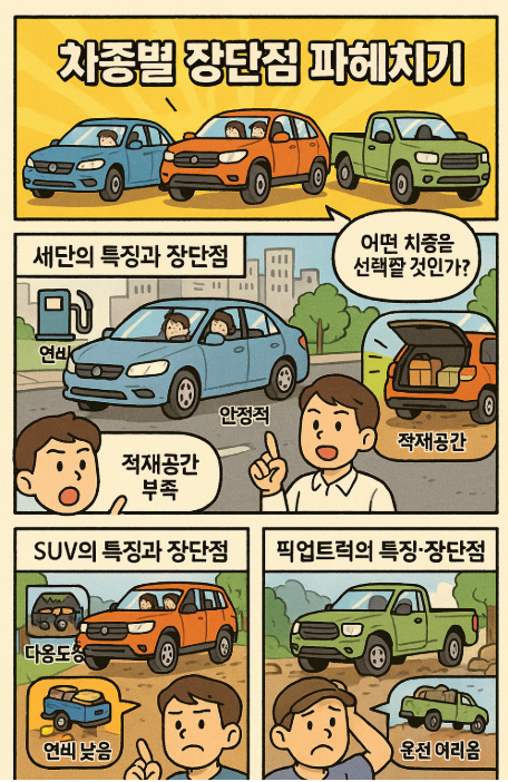 차종별 장단점