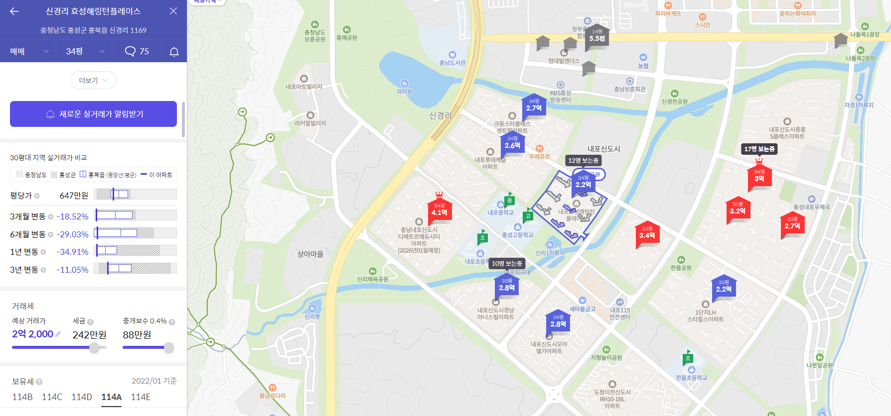 거래세, 중개보수료 확인 방법