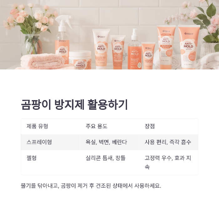 곰팡이 방지제 똑똑하게 활용하기