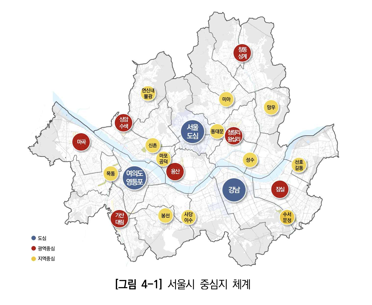 서울시 중심지 체계