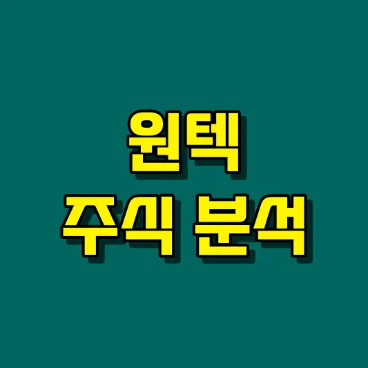 원텍 주식 분석