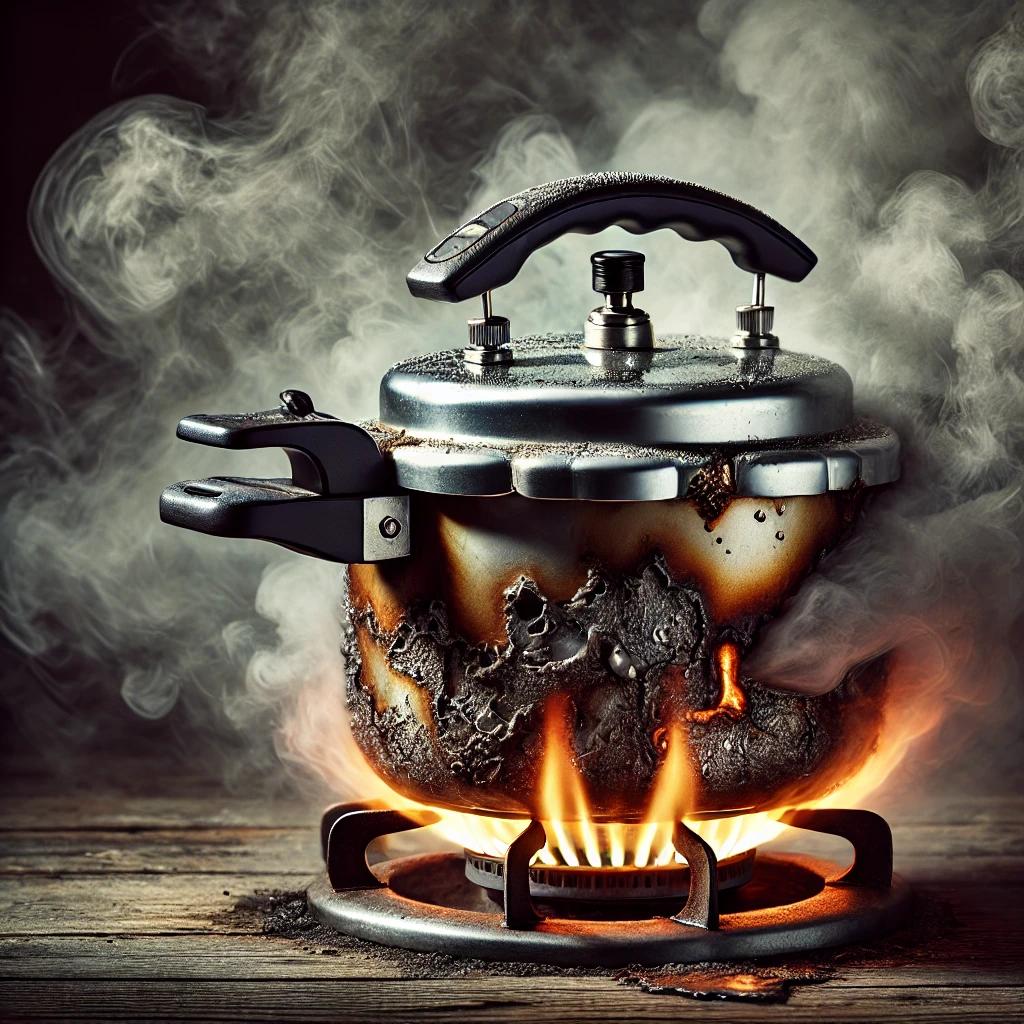 압력솥이 탔을때