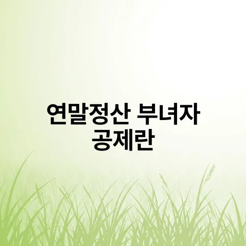 연말정산 부녀자 공제란