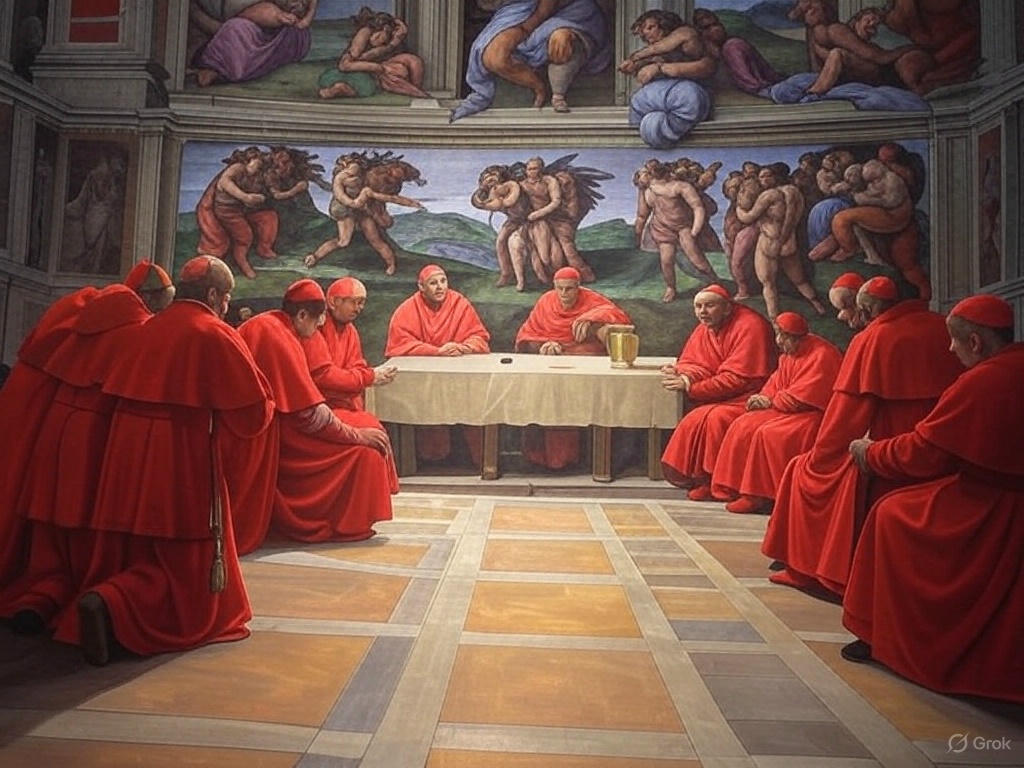 "콘클라베 시스티나 성당 상징 2025"