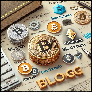 시각화된 암호 화폐가 펼쳐진 책상