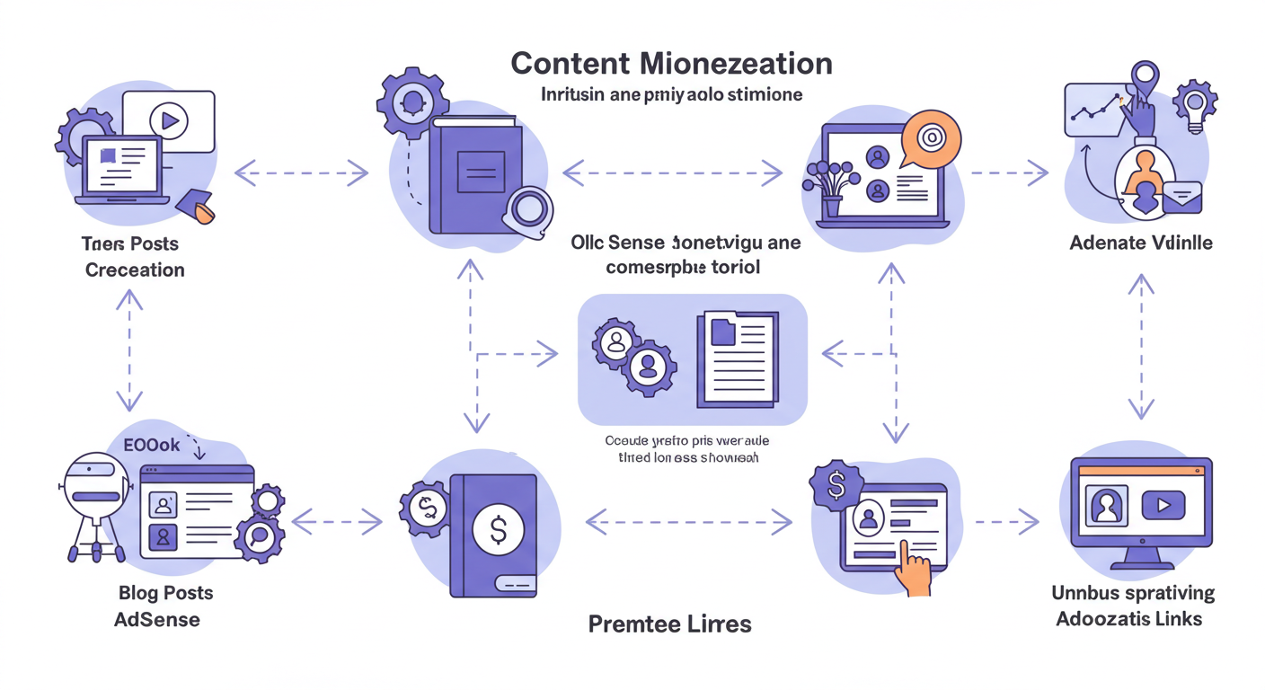 콘텐츠가 수익으로 전환되는 구조를 시각화
