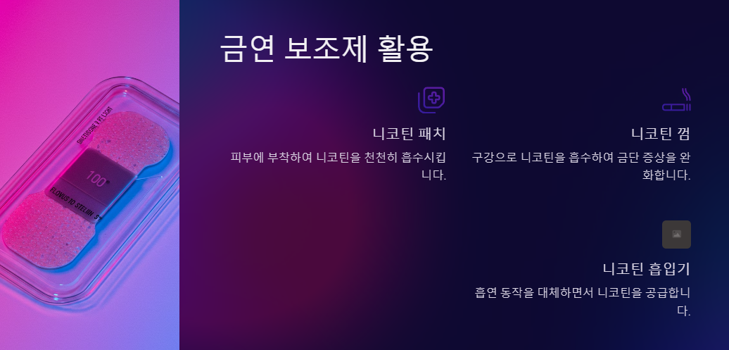 금연 보조제 활용