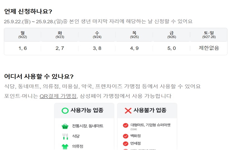 2차 민생회복 지원금 신청기간과 사용처 안내