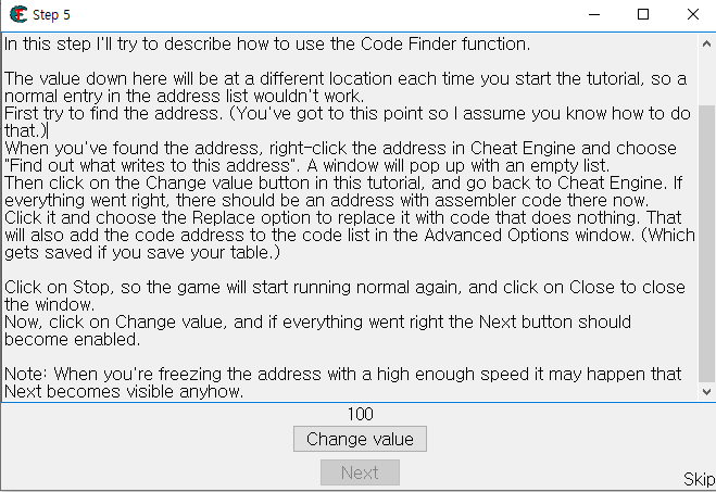Cheat Engine Tutorial (64-bit) Step 5