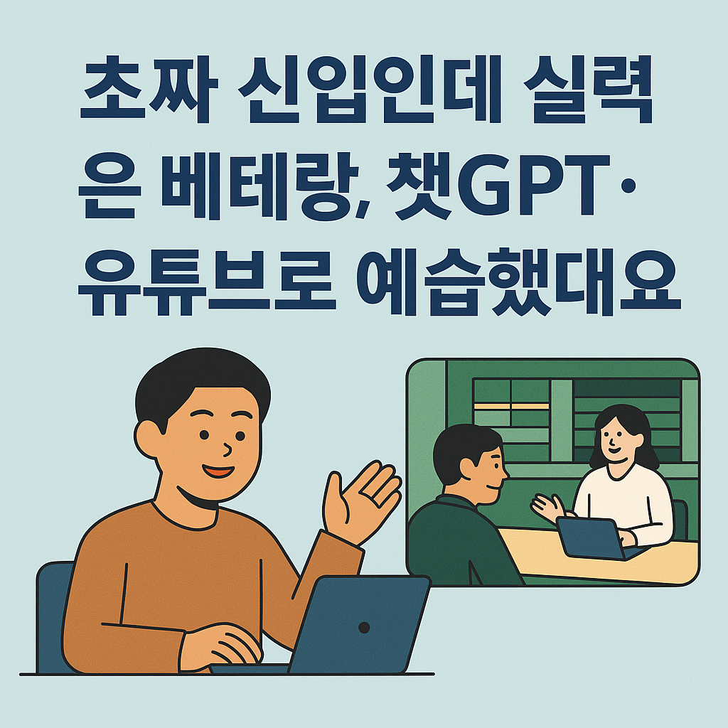 초짜 신입인데 실력은 베테랑, 비밀은 챗GPT와 유튜브