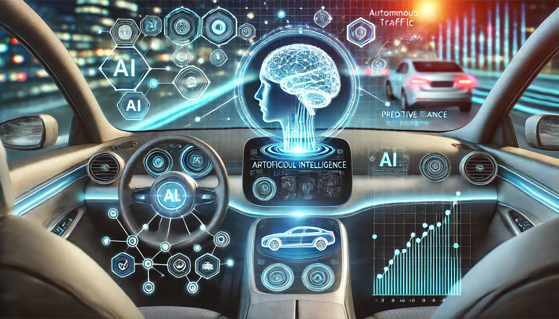 자동차 소프트웨어와 AI 인공지능 관련 보조 이미지