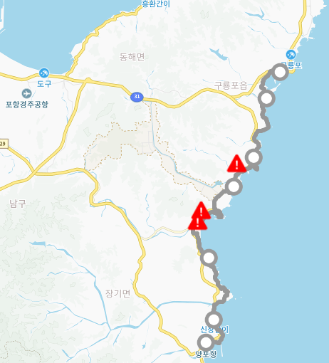 포항 관광명소 가볼만한곳 걷기여행 해파랑길 13, 14, 15코스