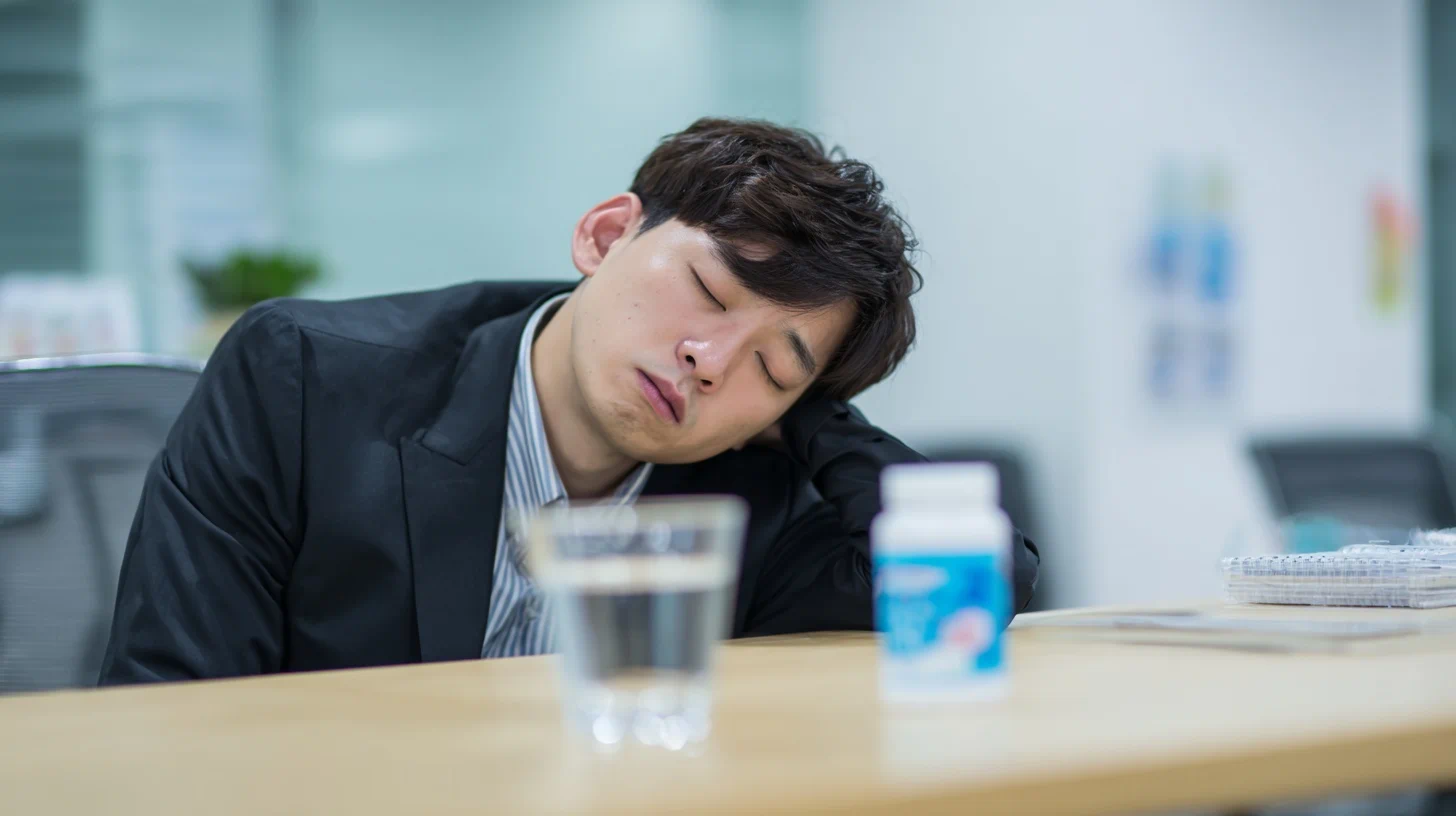 과정에서 각성을 유지하는 히스타민 기능이 억제되면서
졸림이 발생 이미지