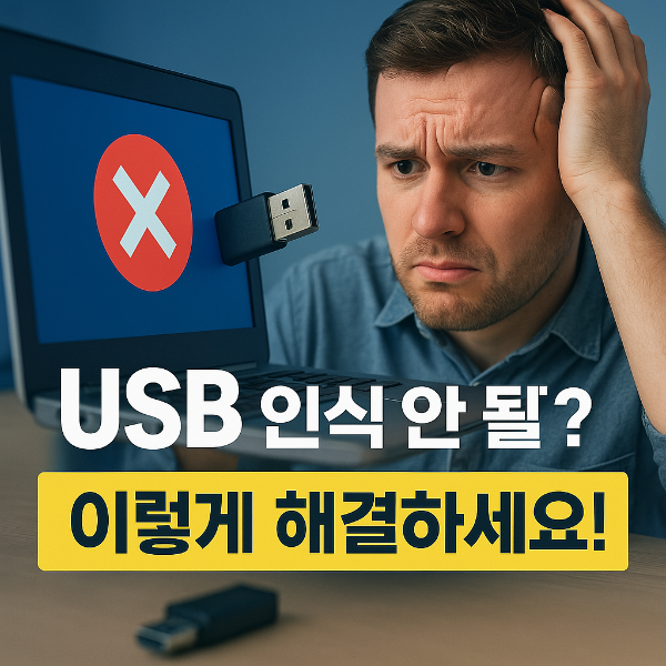 USB 인식 안 될 때 썸네일 이미지입니다.