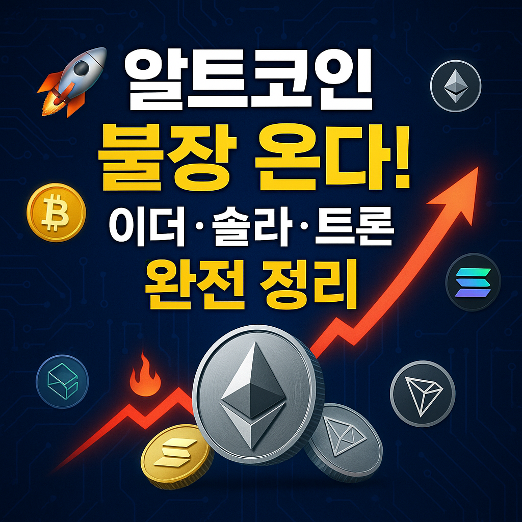 2025년 알트코인 투자 전략 TOP3: 이더리움, 솔라나, 트론 완전 분석