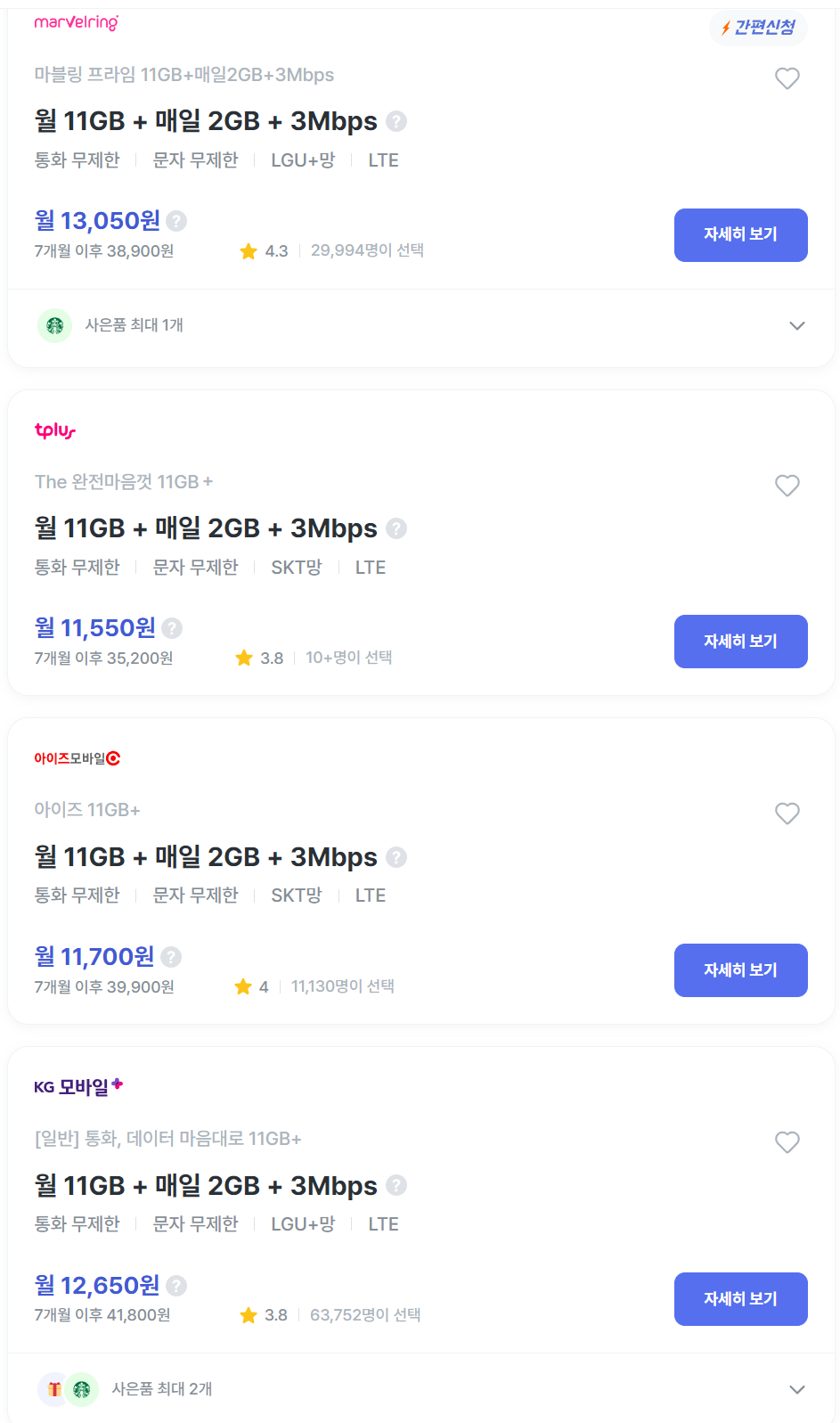 알뜰폰 요금제