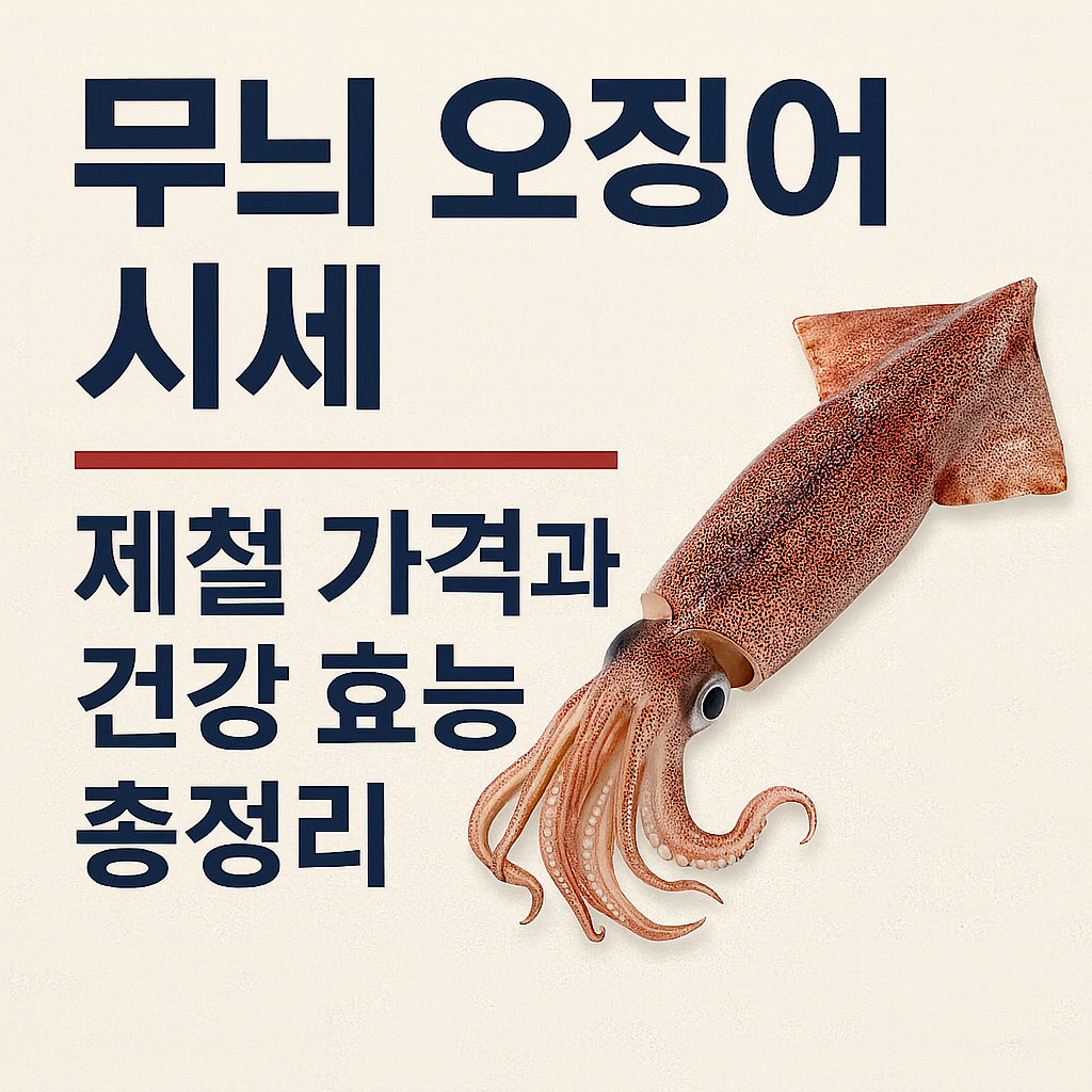 무늬 오징어 시세, 제철 가격과 건강 효능 총정리