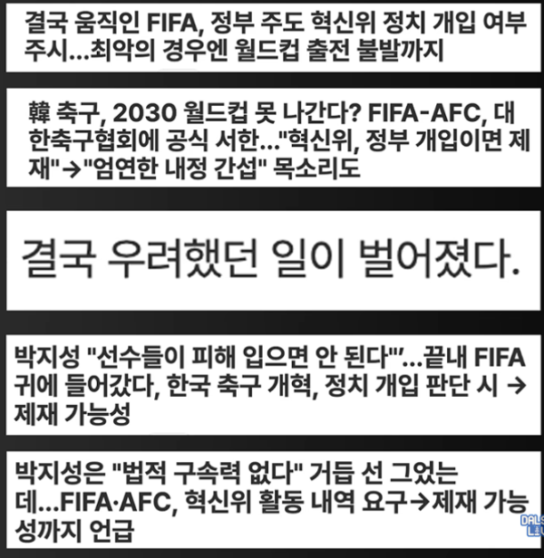 K-혁신위원회 피파 월드컵 출전 정지