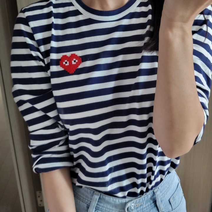 꼼데가르송_꼼데티셔츠_스트라이프티셔츠