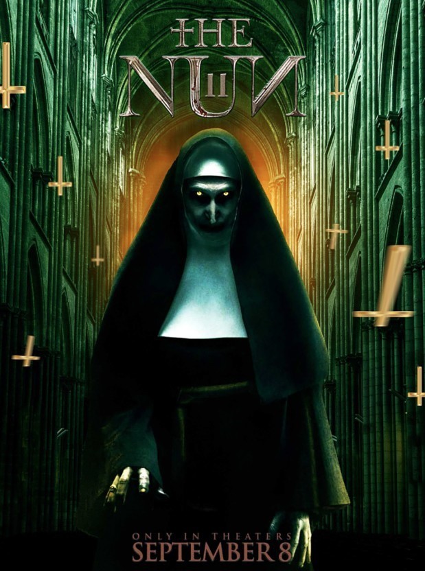 공포영화 &#39;더 넌2&#39;의 포스터이다.
신부 귀신이 메인으로 있는 포스터이다.