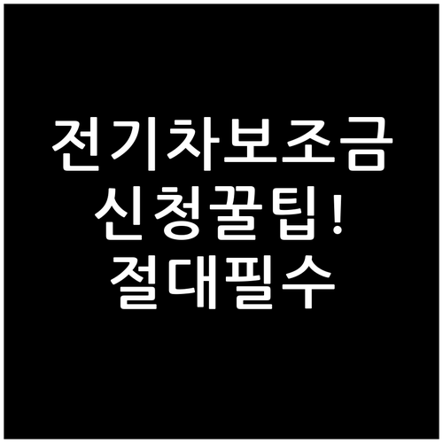 전기차 국고 보조금 온라인 신청 절차..