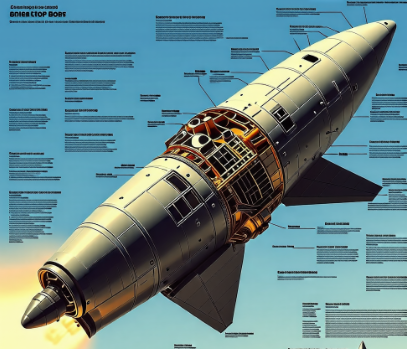 발사체의 몸통 분해도