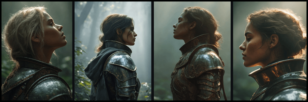 rim light을 활용한이미지 예시 Midjourney