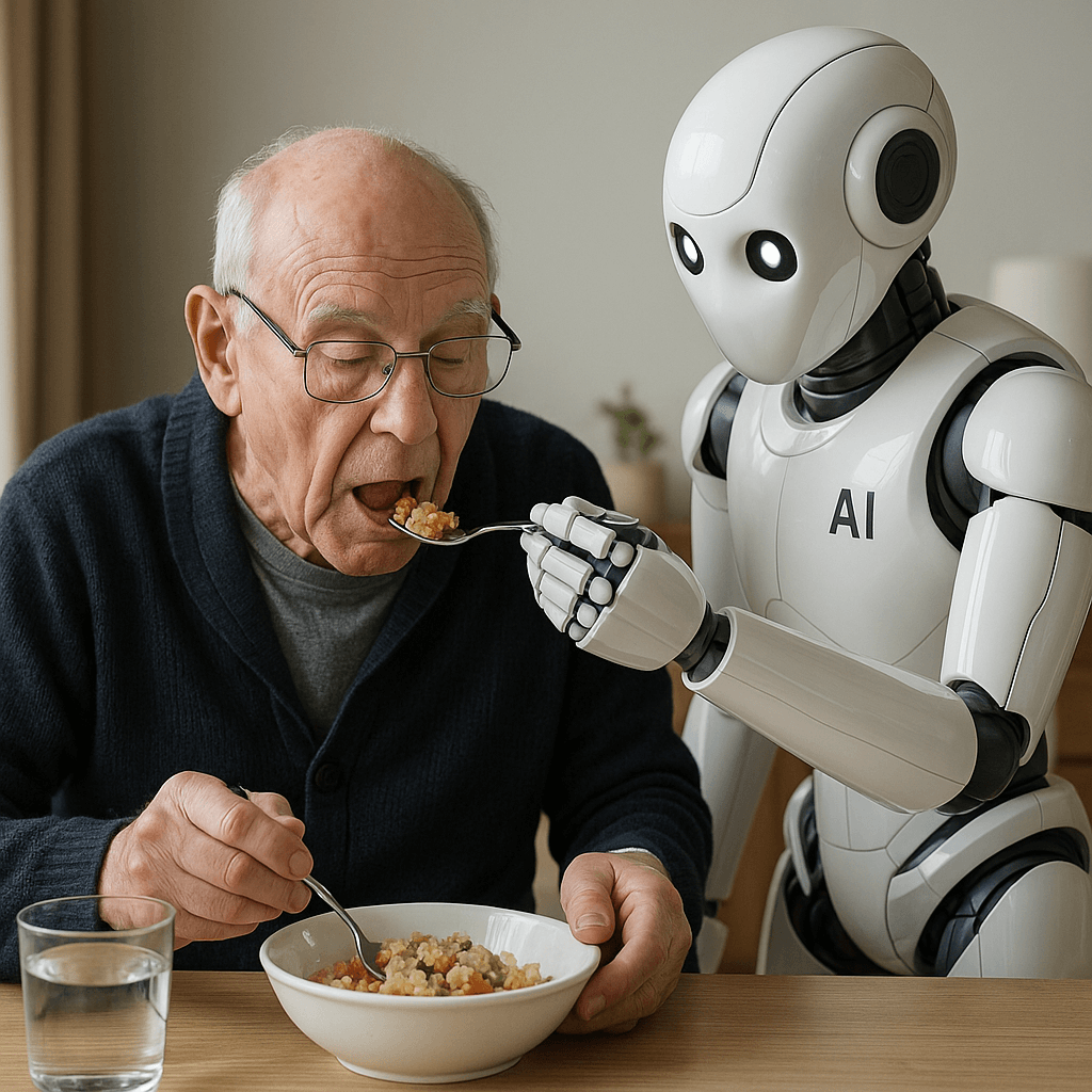 노인 돌봄 로봇이 가족을 대신