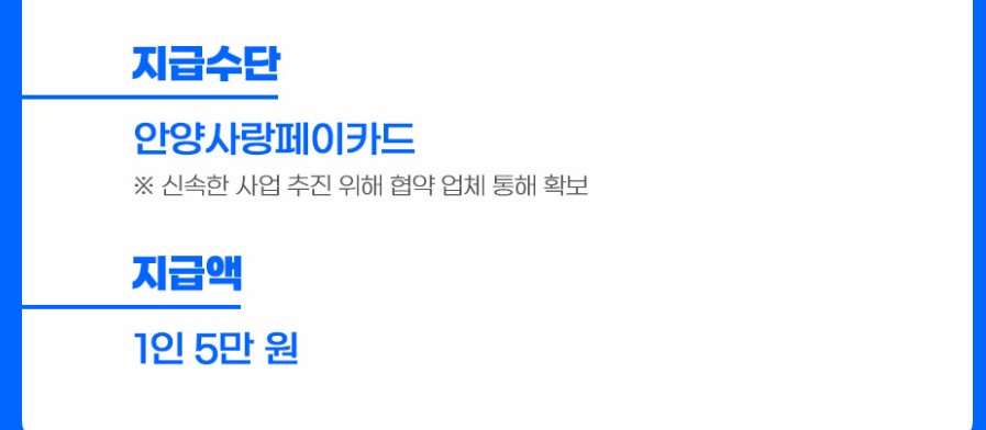 안양시 재난지원금 지급 방식