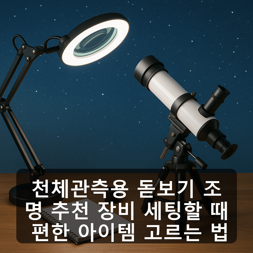 천체관측용 돋보기 조명 추천 장비 세팅할 때 편한 아이템 고르는 법