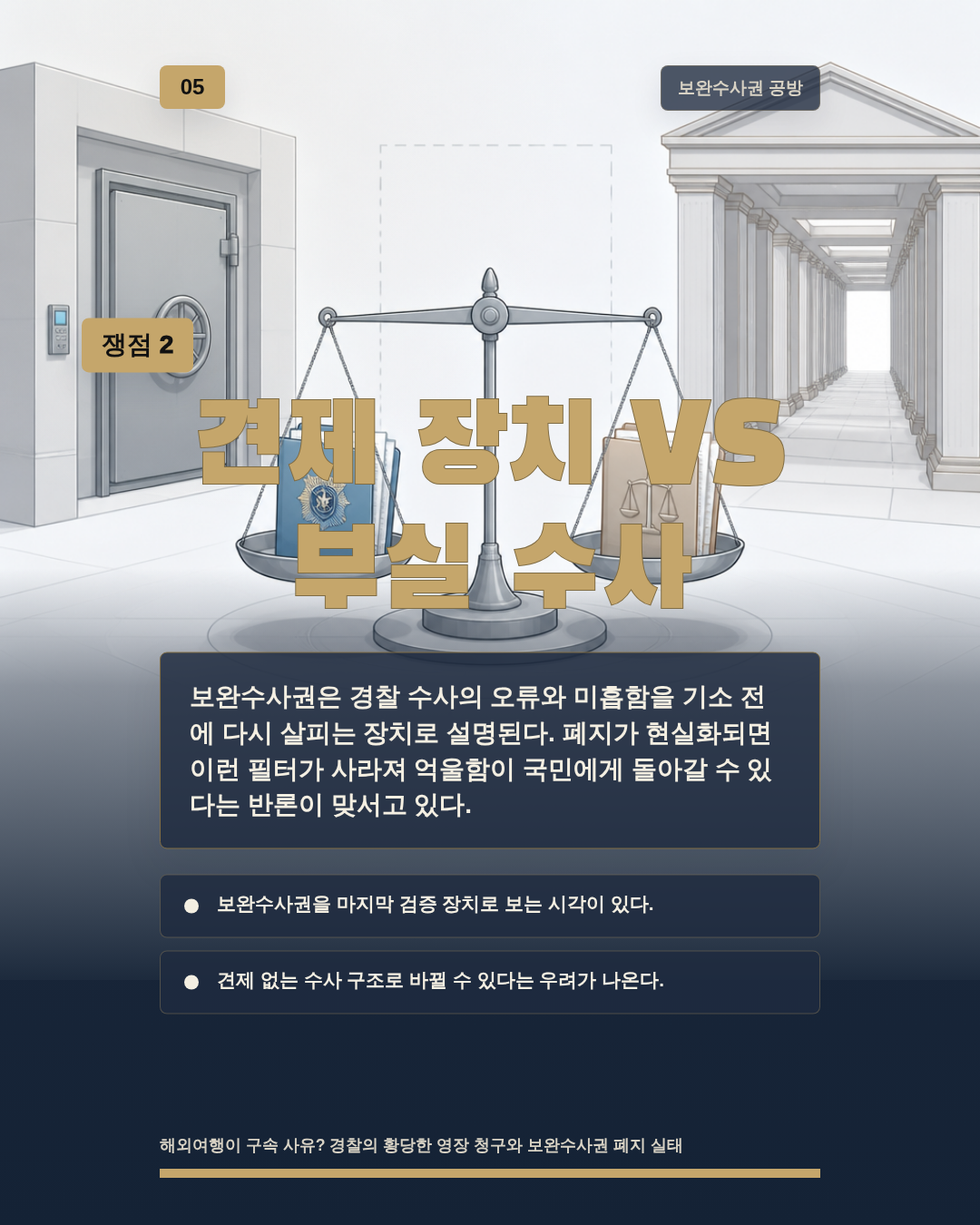 견제 장치 VS 부실 수사