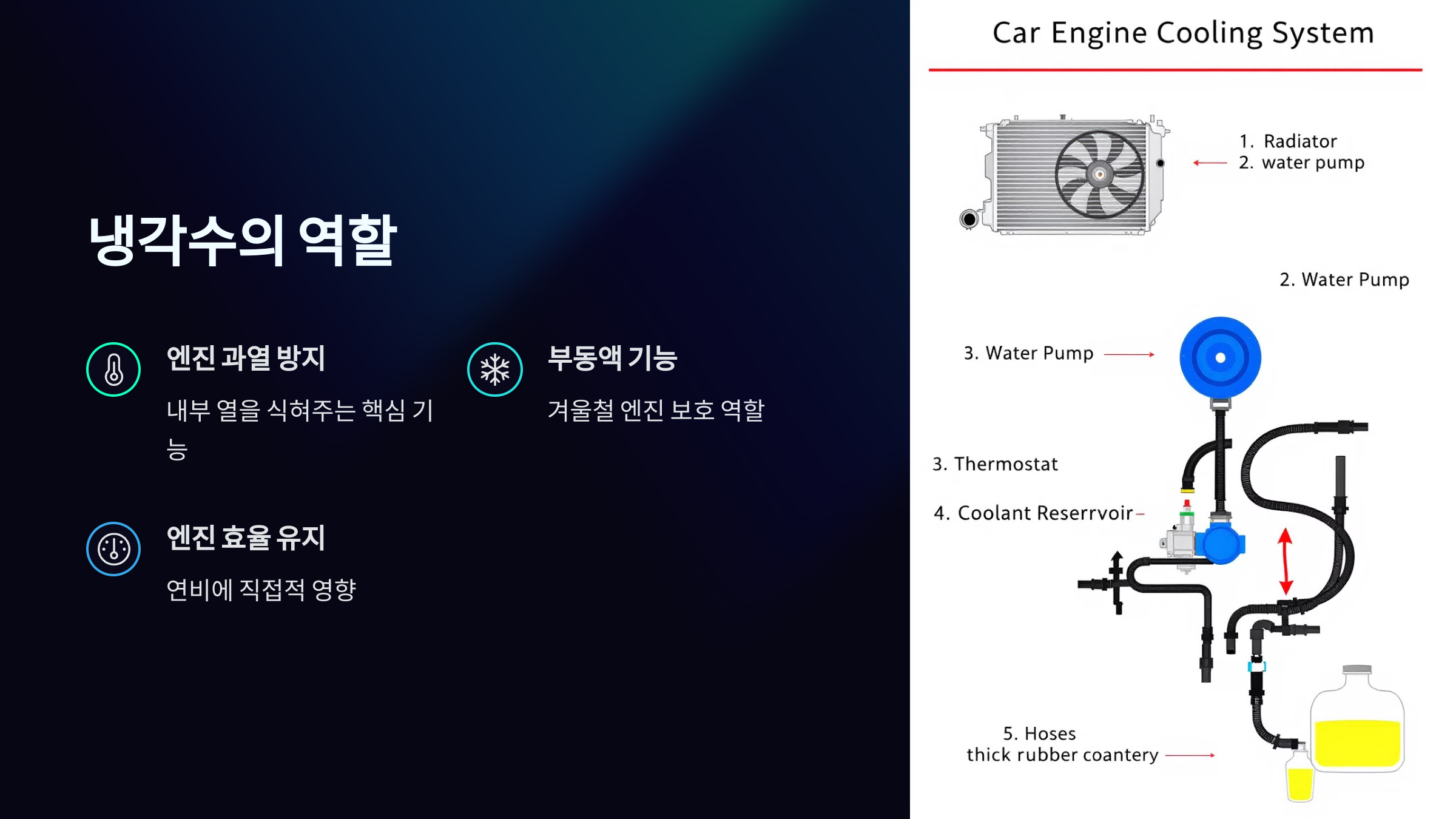 냉각수의 역할