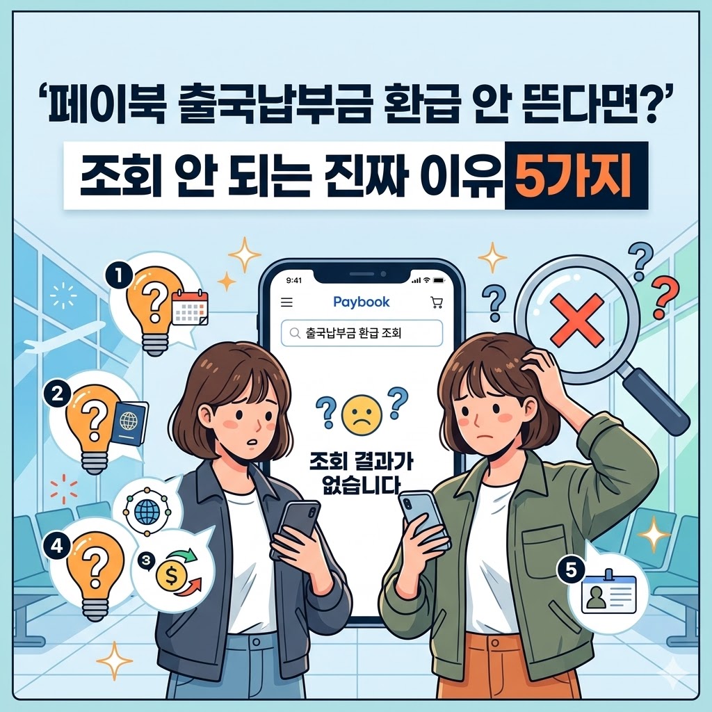 페이북 출국납부금 환급 안 뜬다면? 조회 안 되는 진짜 이유 5가지