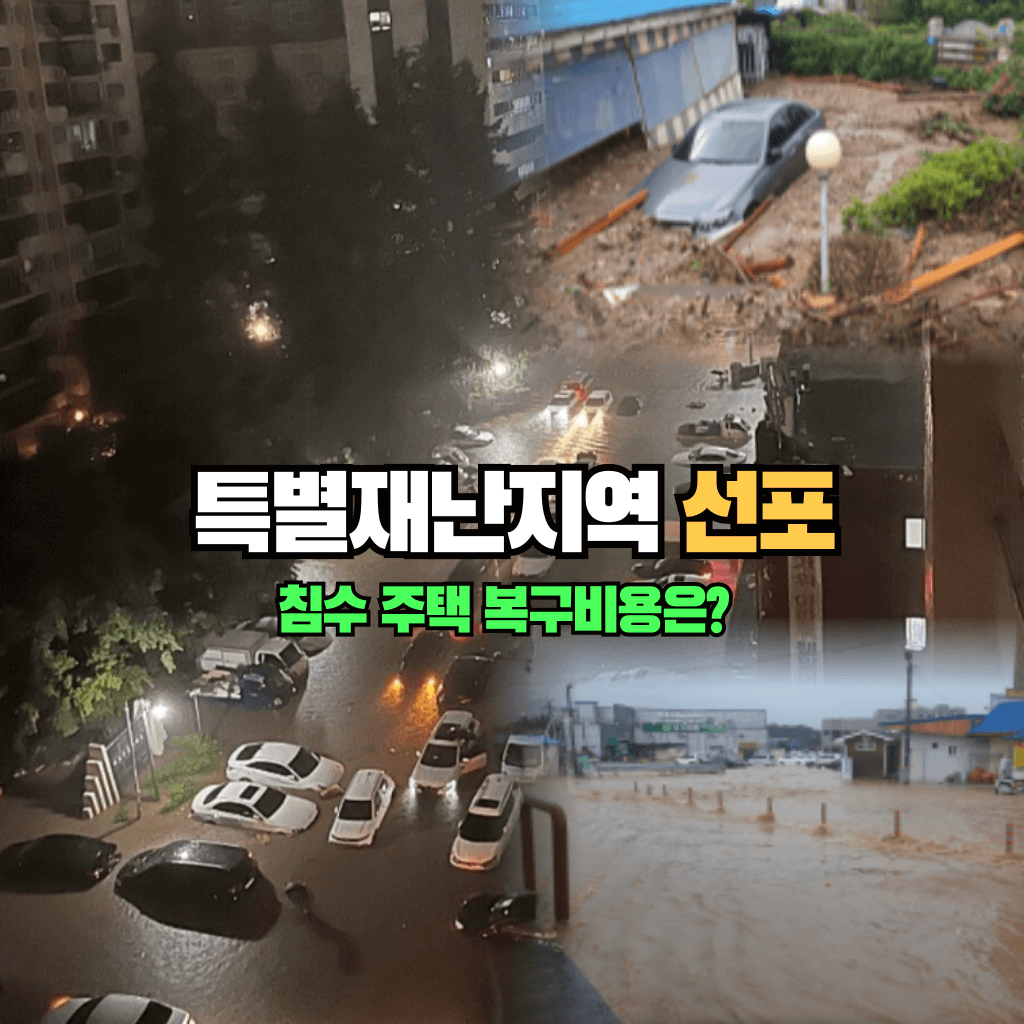 특별재난지역, 침수 주택 복구비용은?