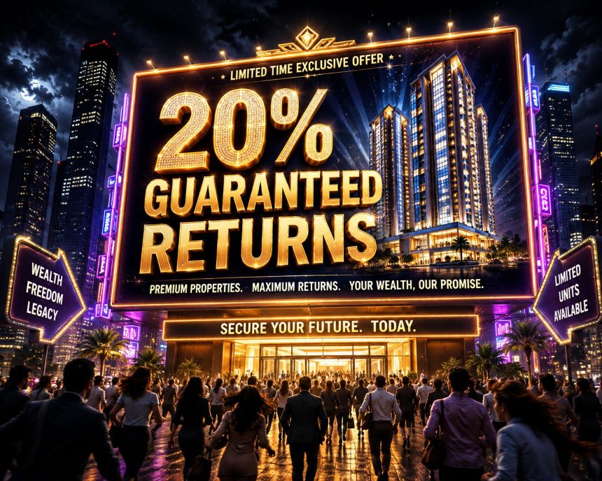 앵커 프로토콜 연 20% 이자 - 달콤한 유혹을 표현한 화려한 분양 광고판