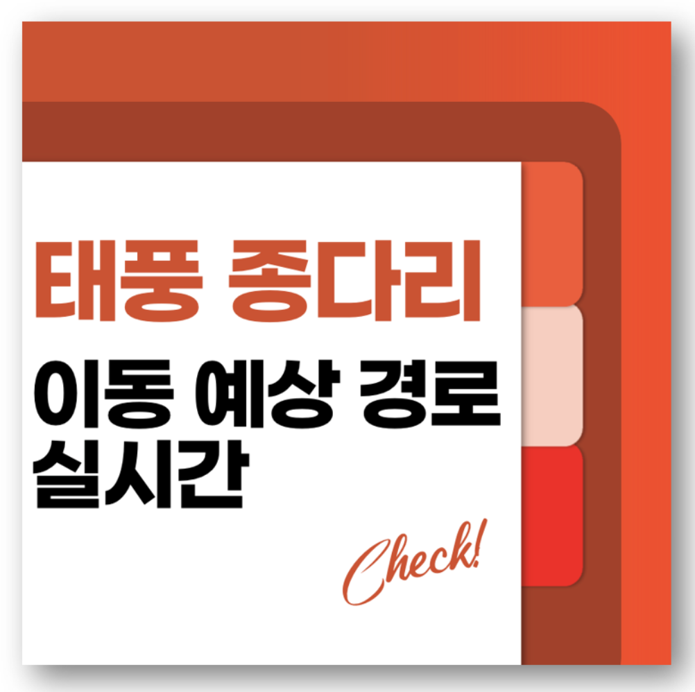 태풍 9호 종다리 이동 예상 경로 실시간 CCTV 바로가기