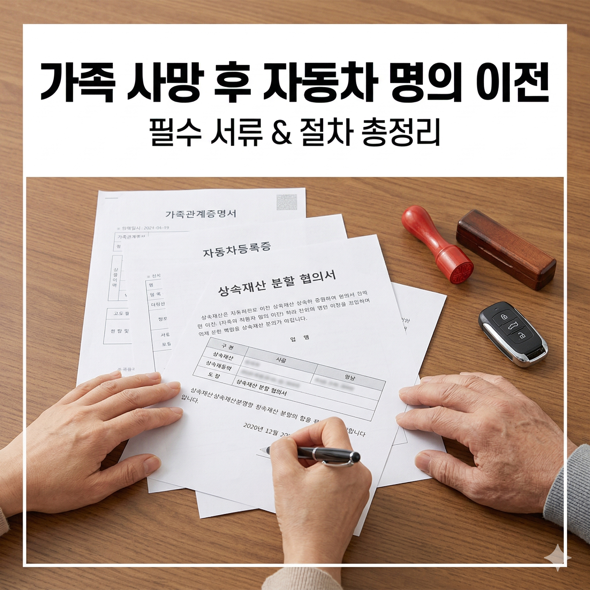 사망으로 인한 자동차변경 서류 및 절차 총정리 가이드