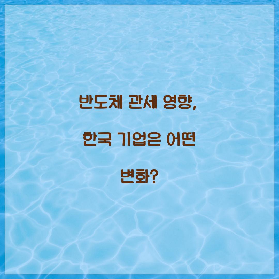 반도체 관세 영향