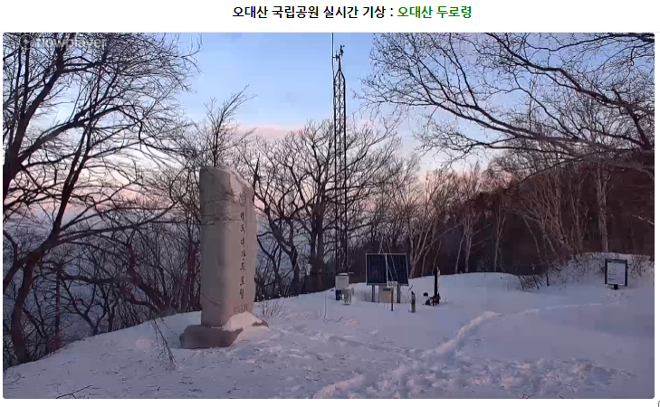 태백산 실시간 CCTV
