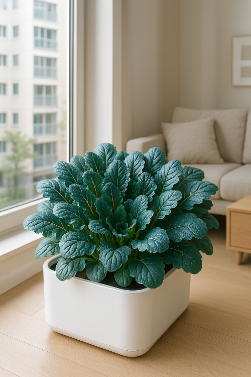 아파트 실내 농업에 적합한 청치마 기르기(잎채소류)