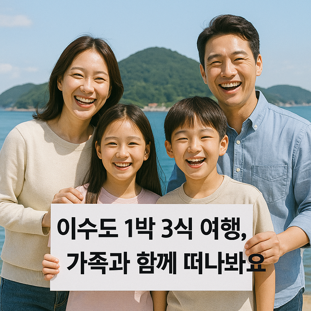 이수도 1박 3식 여행, 가족과 함께 떠나봐요
