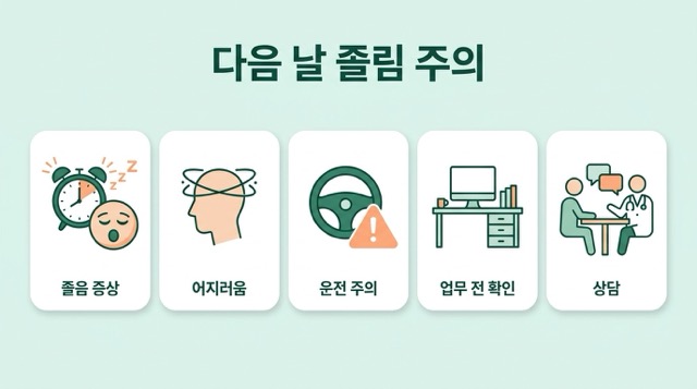 멜라토닌 다음날 졸림 주의