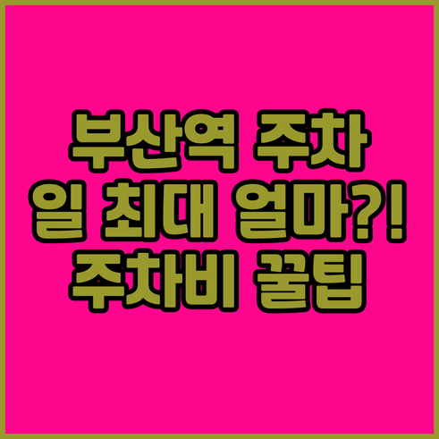 부산역 미라벨 호텔 주차장 이용 분석..